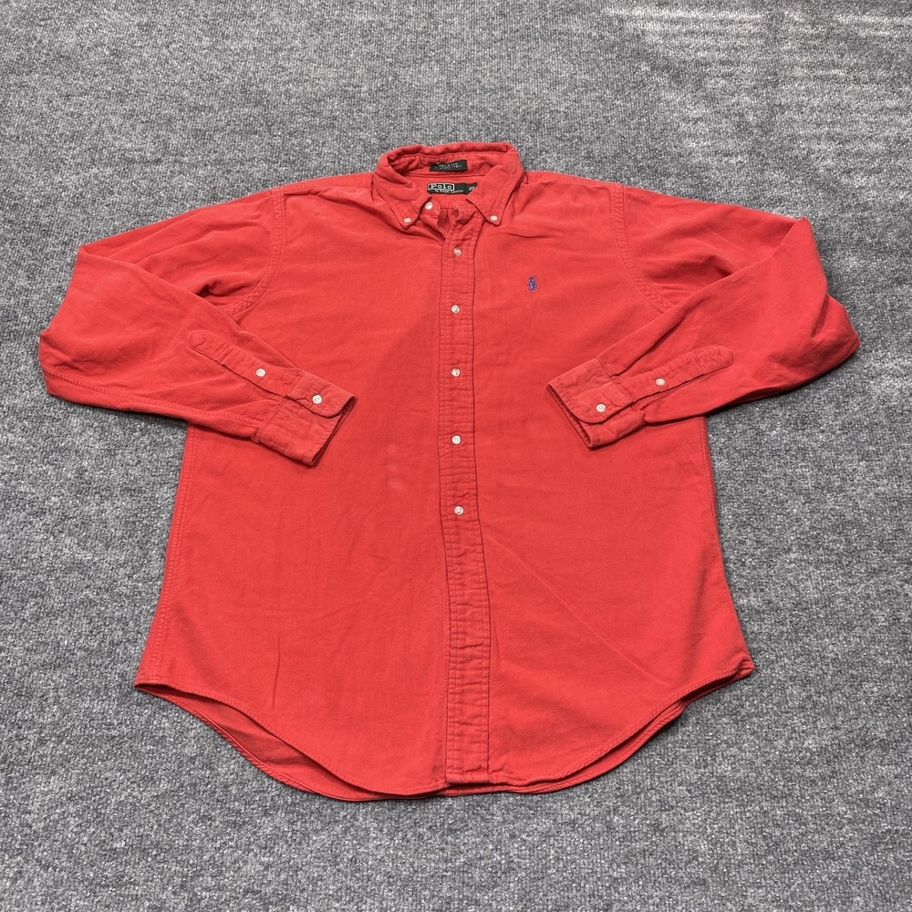 Polo Ralph Lauren Shirt Boys 20 Red Long Sleeve Button Casual Everyday